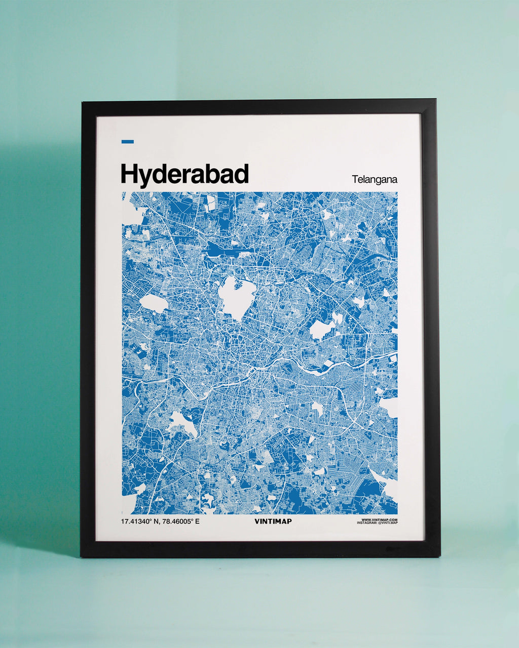 Minimalist Hyderabad map