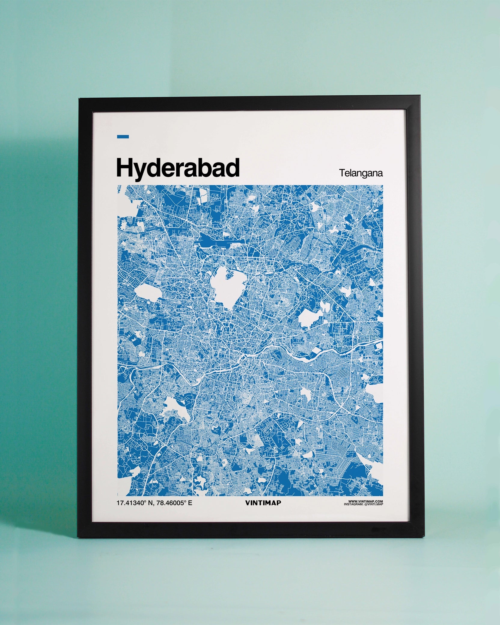 Minimalist Hyderabad map