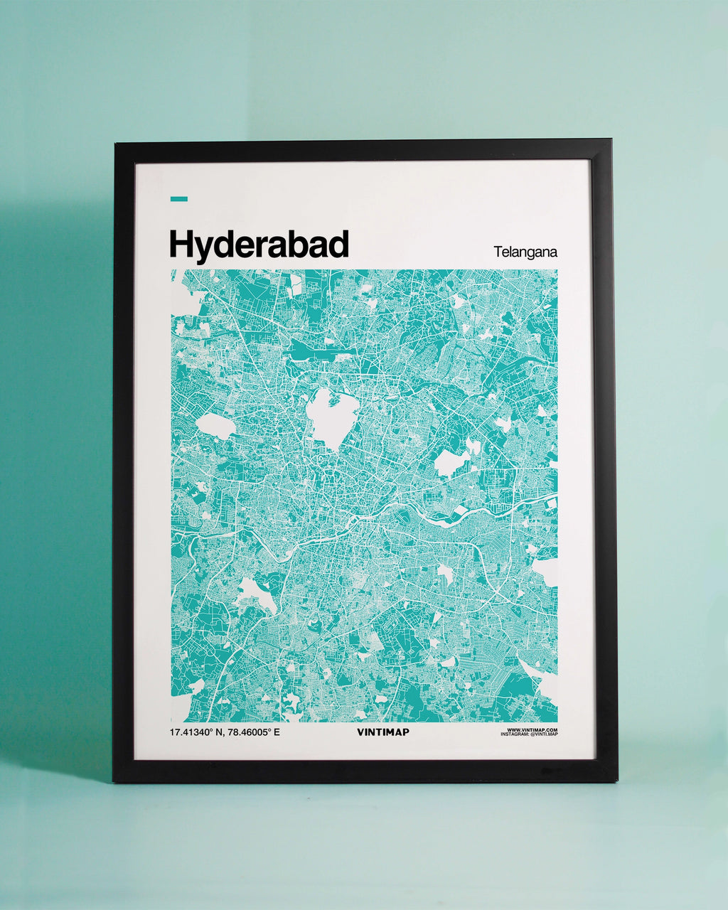 Minimalist Hyderabad map