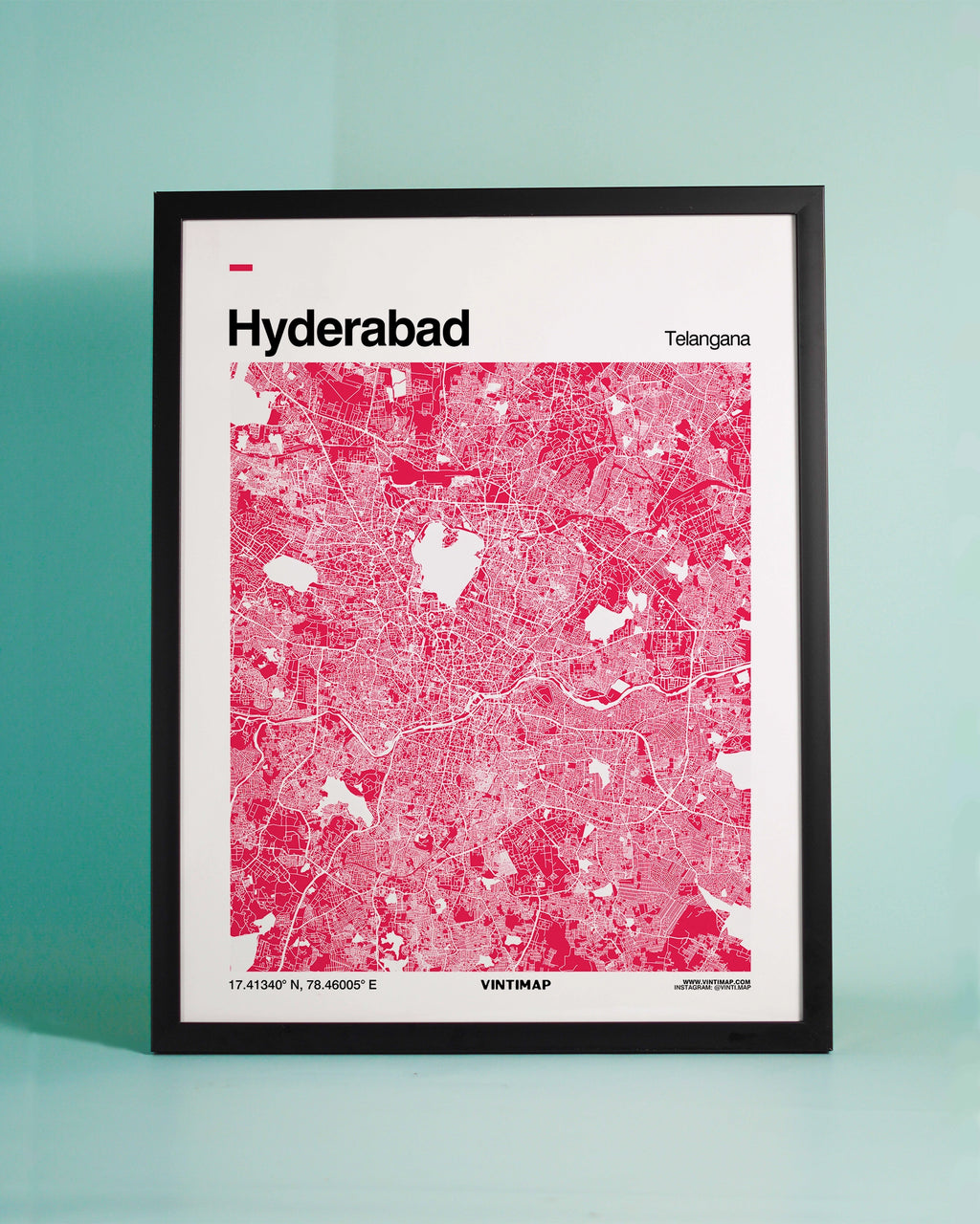 Minimalist Hyderabad map