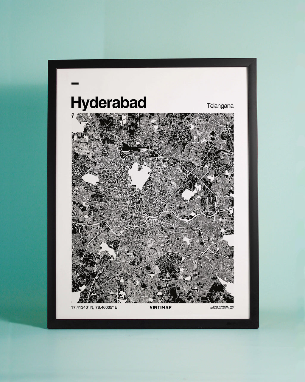 Minimalist Hyderabad map