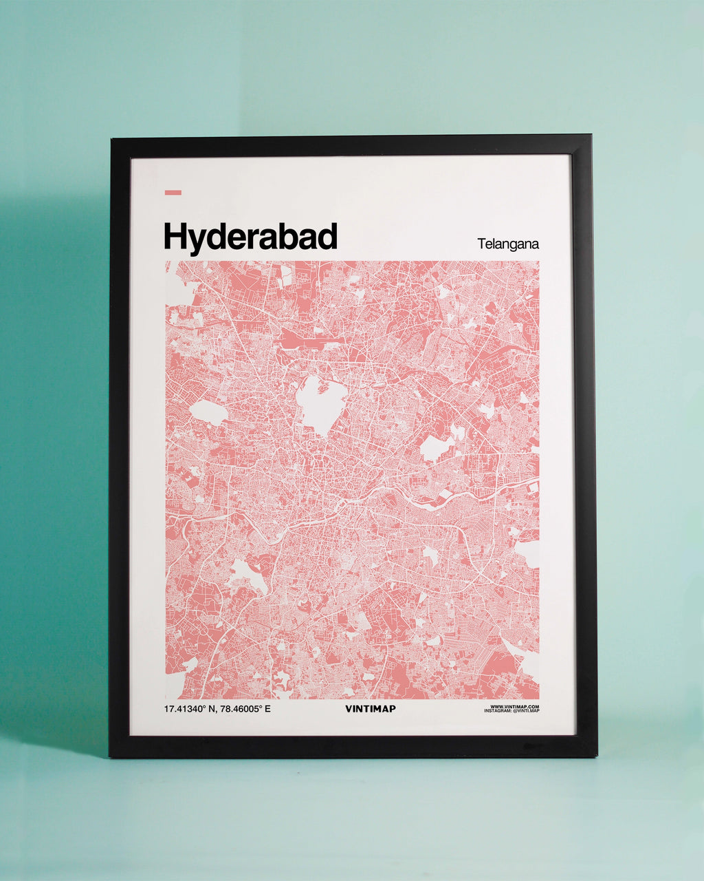 Minimalist Hyderabad map