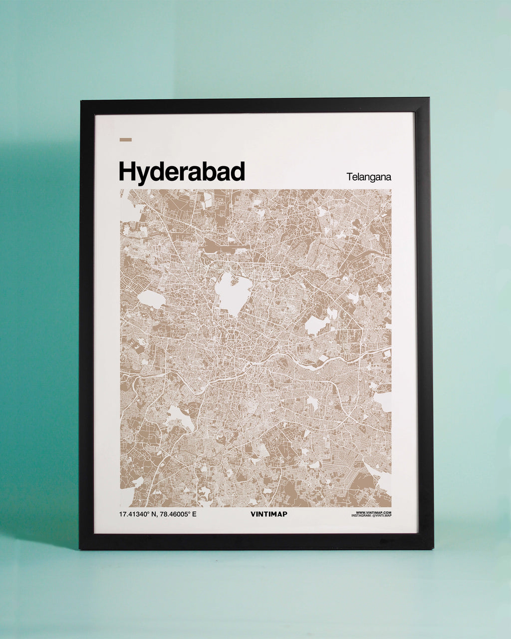 Minimalist Hyderabad map