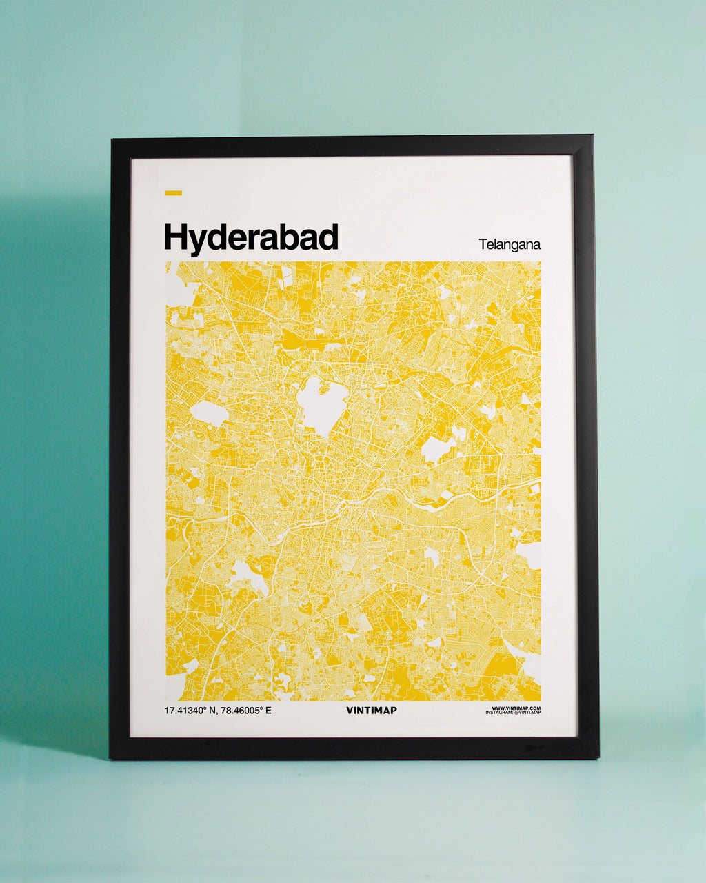 Minimalist Hyderabad map