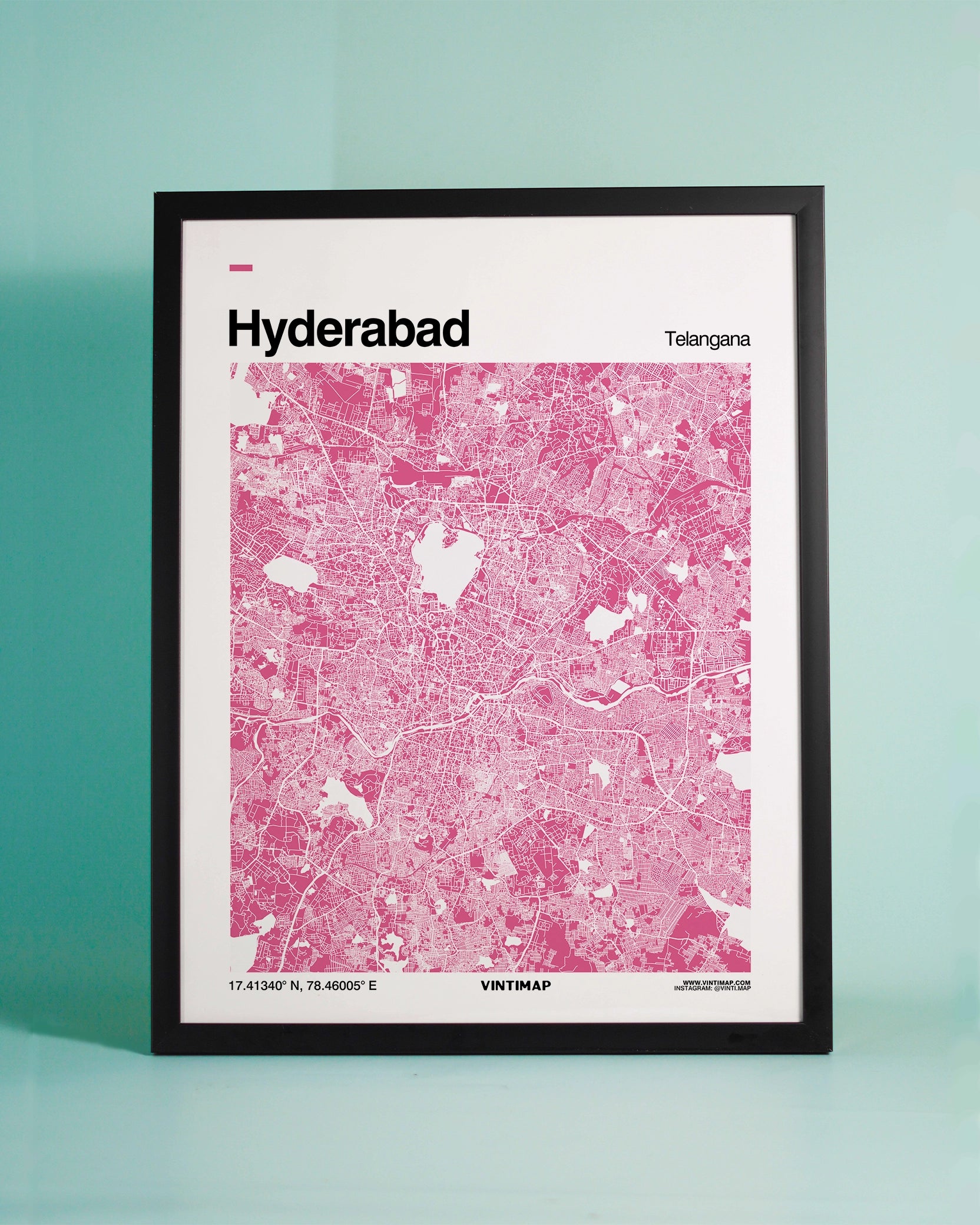 Minimalist Hyderabad map