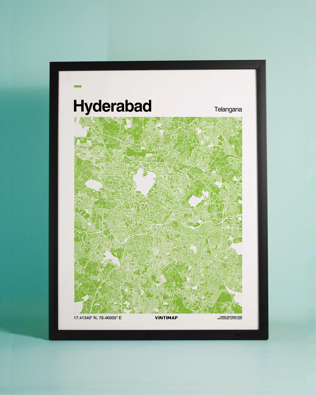 Minimalist Hyderabad map