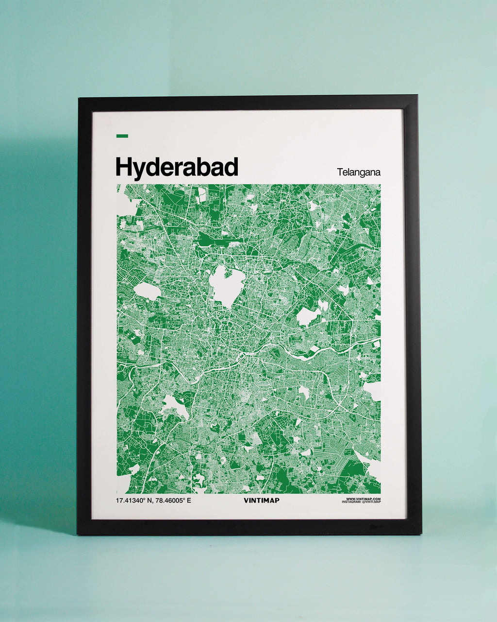 Minimalist Hyderabad map