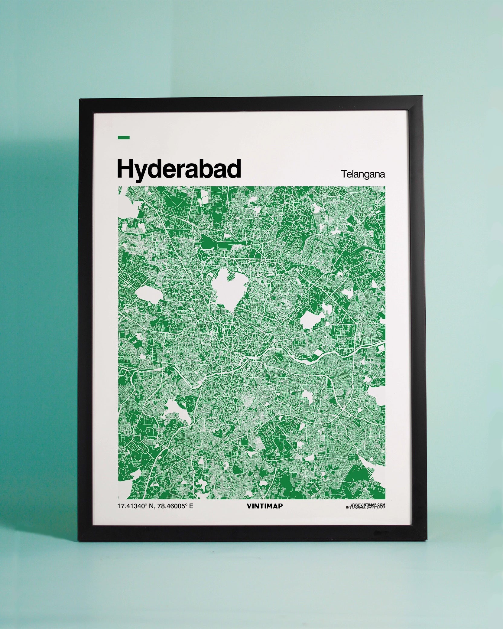 Minimalist Hyderabad map