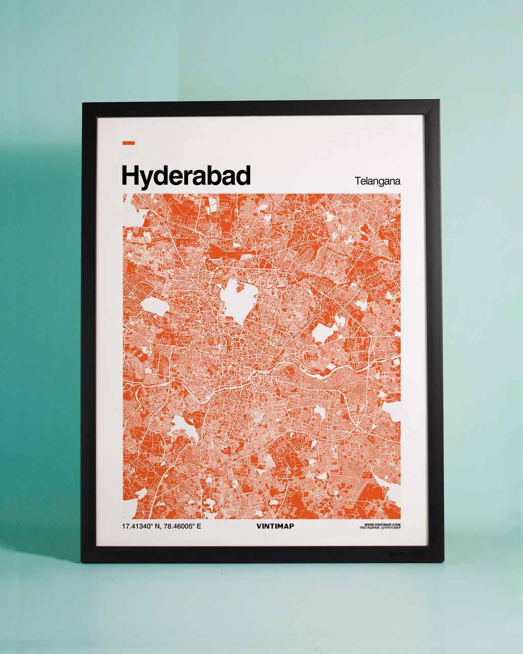 Minimalist Hyderabad map