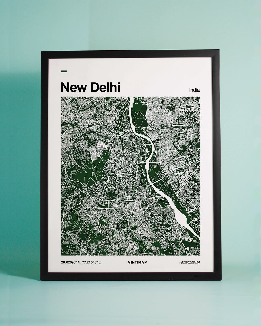 Minimalist Delhi map