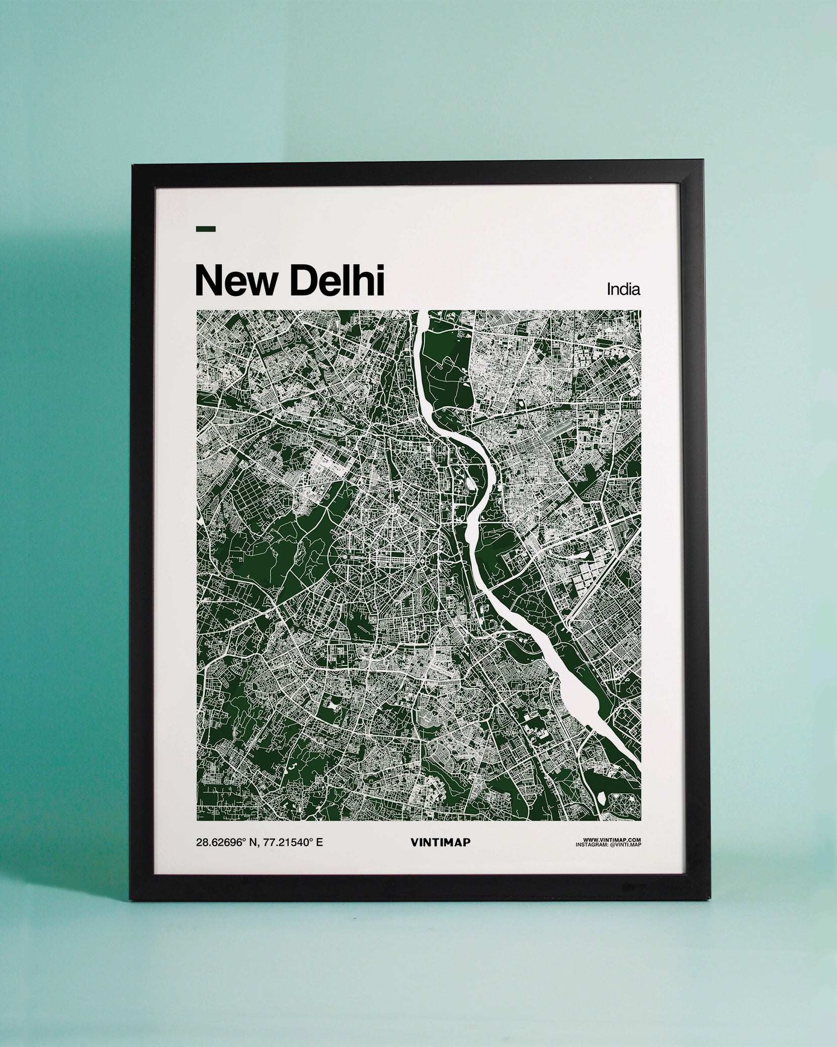 Minimalist Delhi map