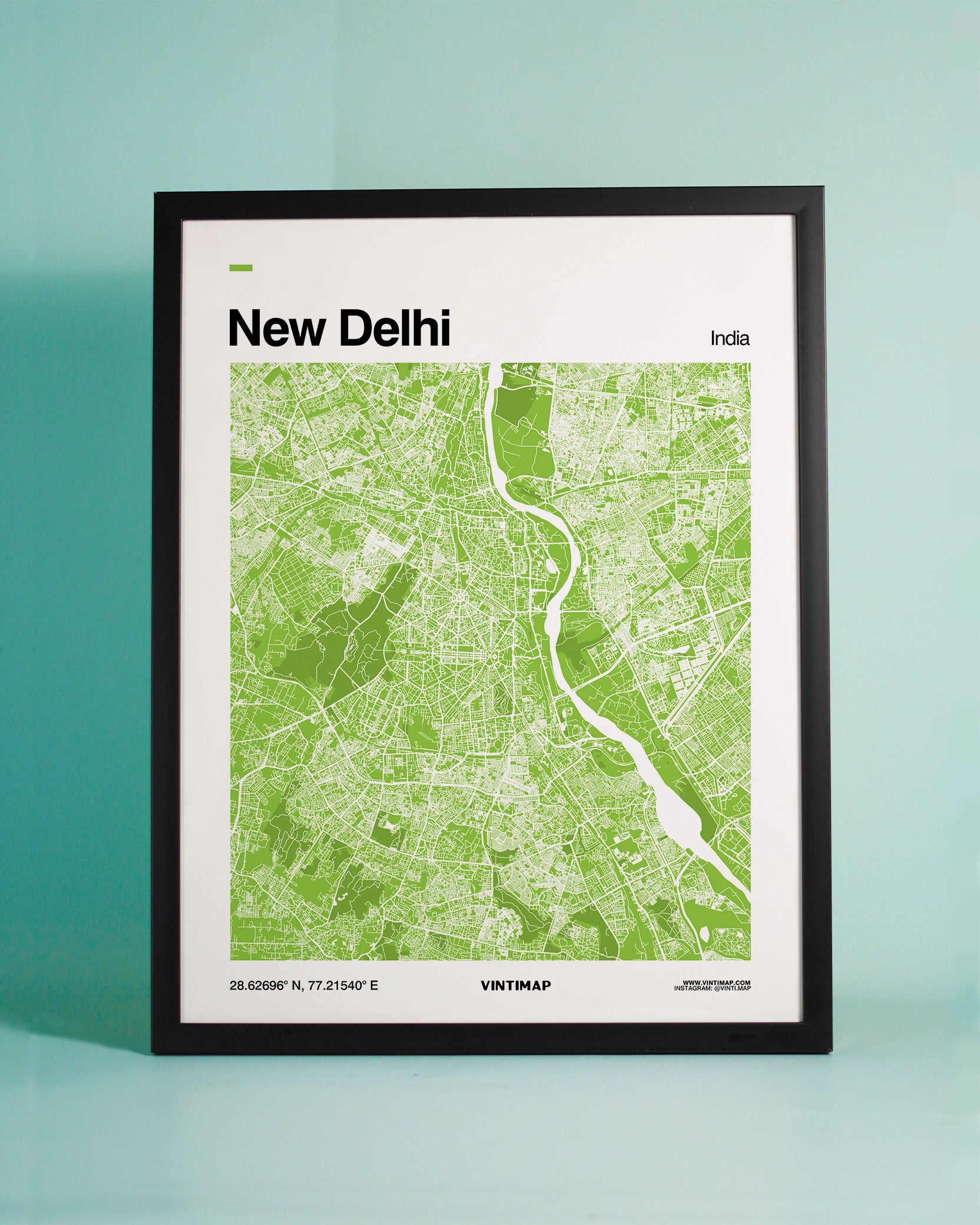 Minimalist Delhi map