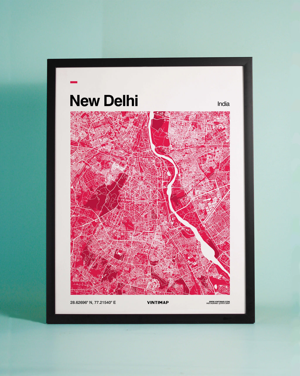 Minimalist Delhi map