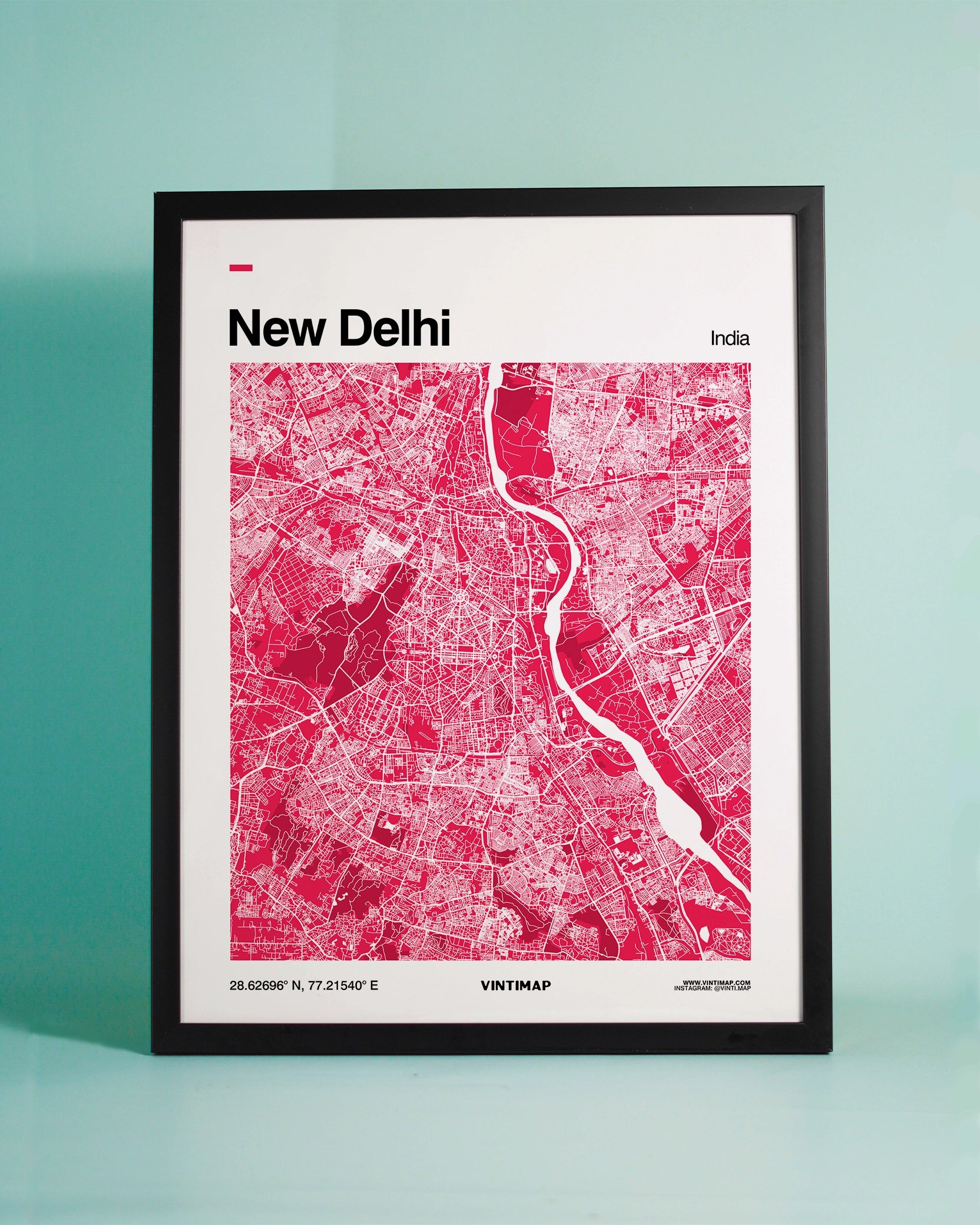 Minimalist Delhi map