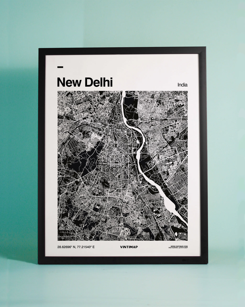 Minimalist Delhi map