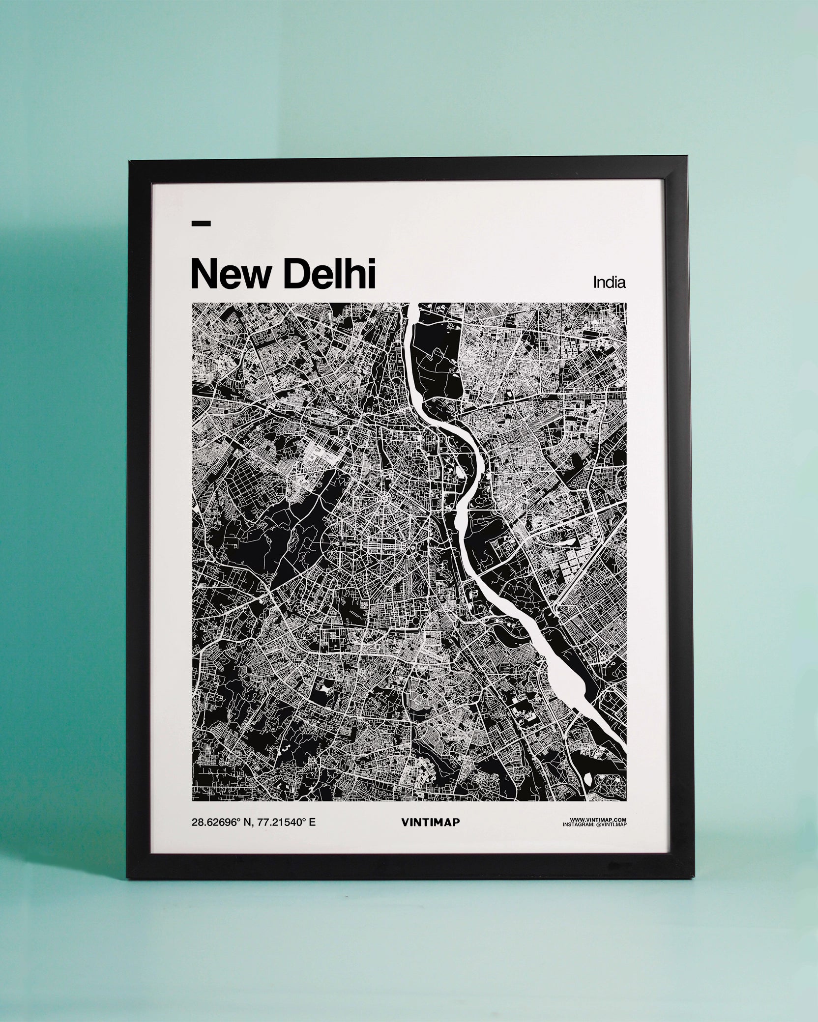 Minimalist Delhi map