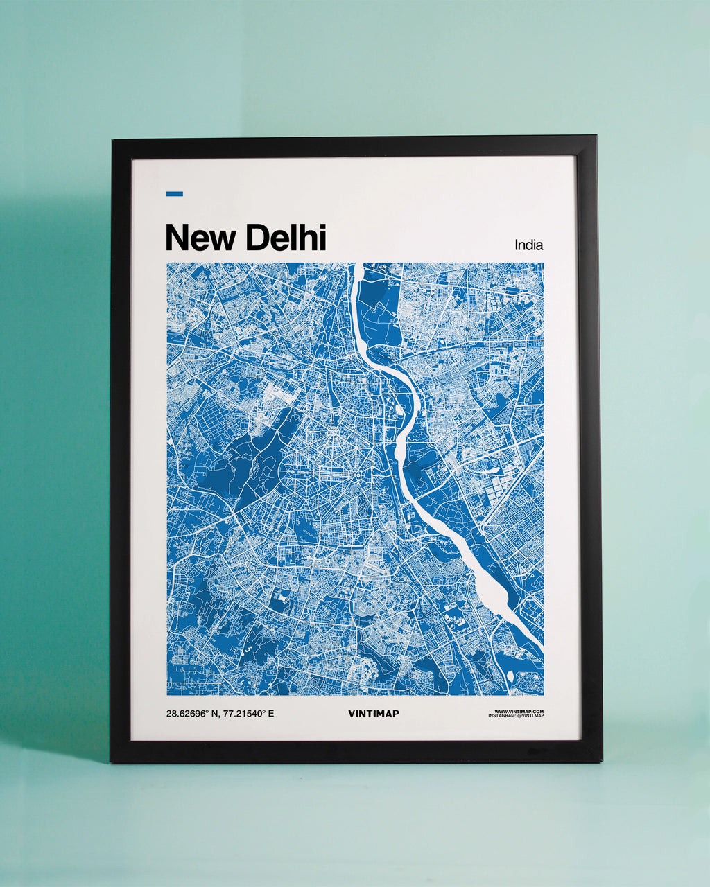 Minimalist Delhi map