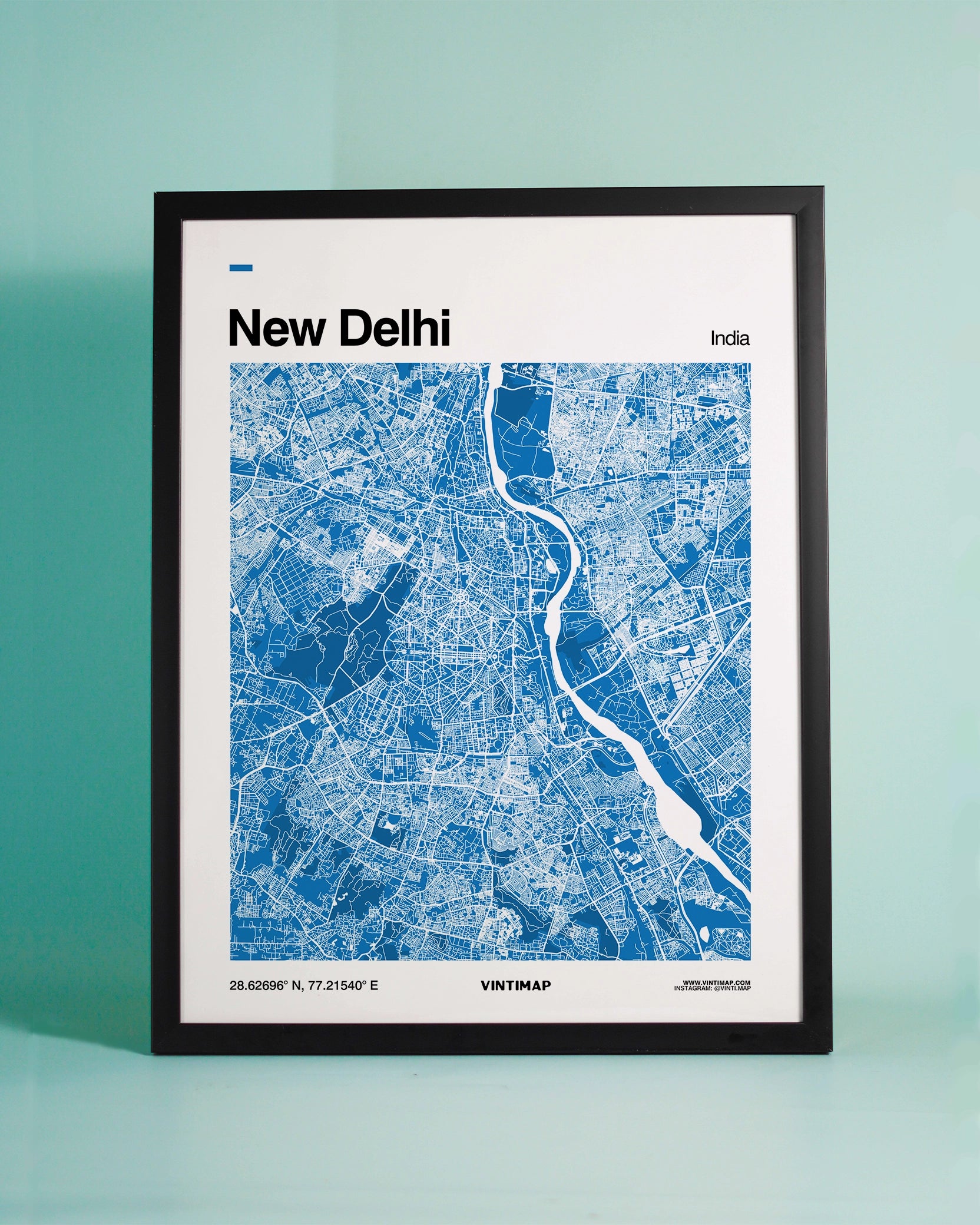 Minimalist Delhi map