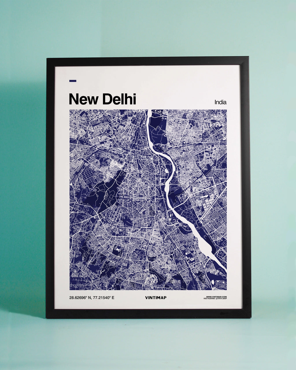 Minimalist Delhi map