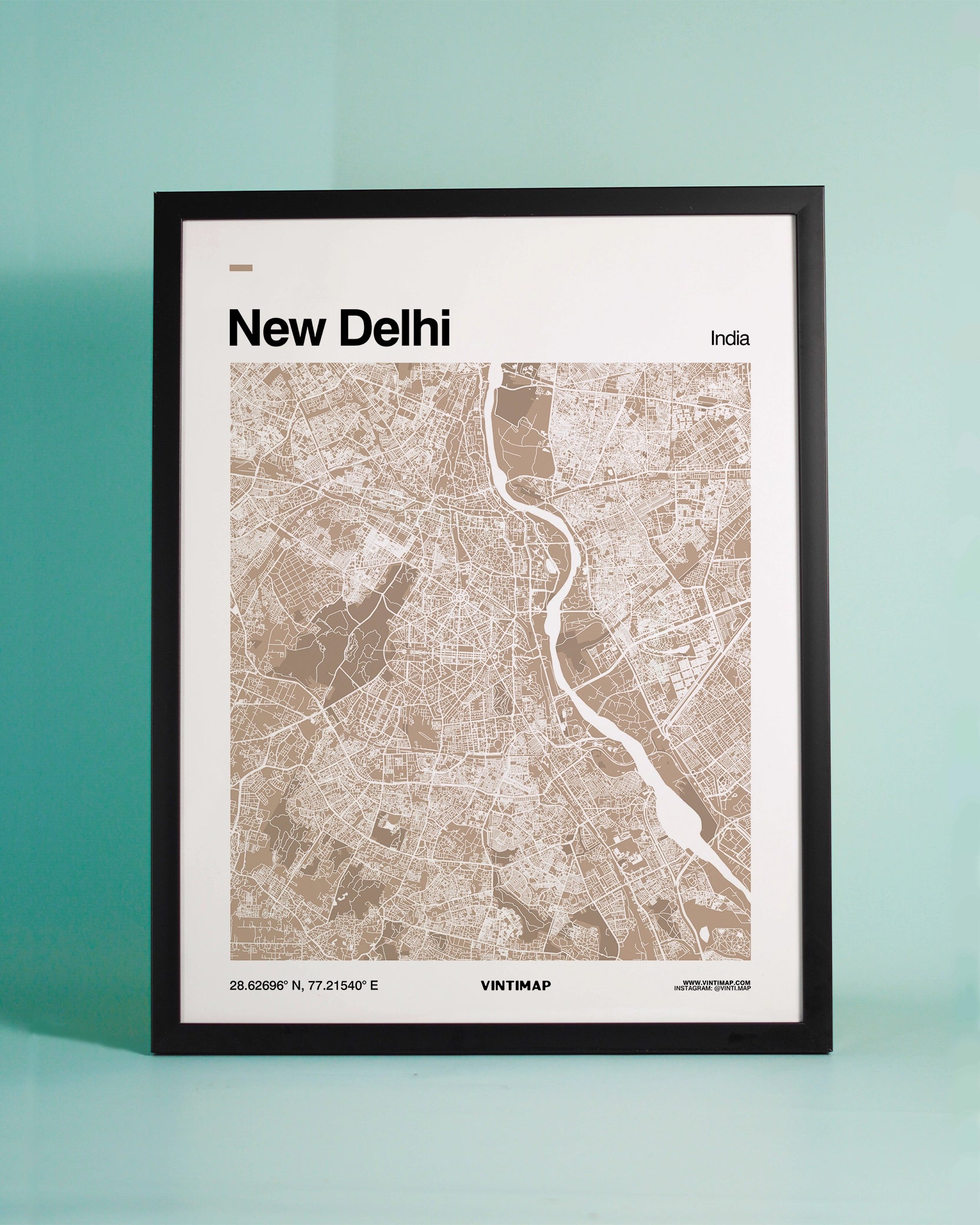 Minimalist Delhi map