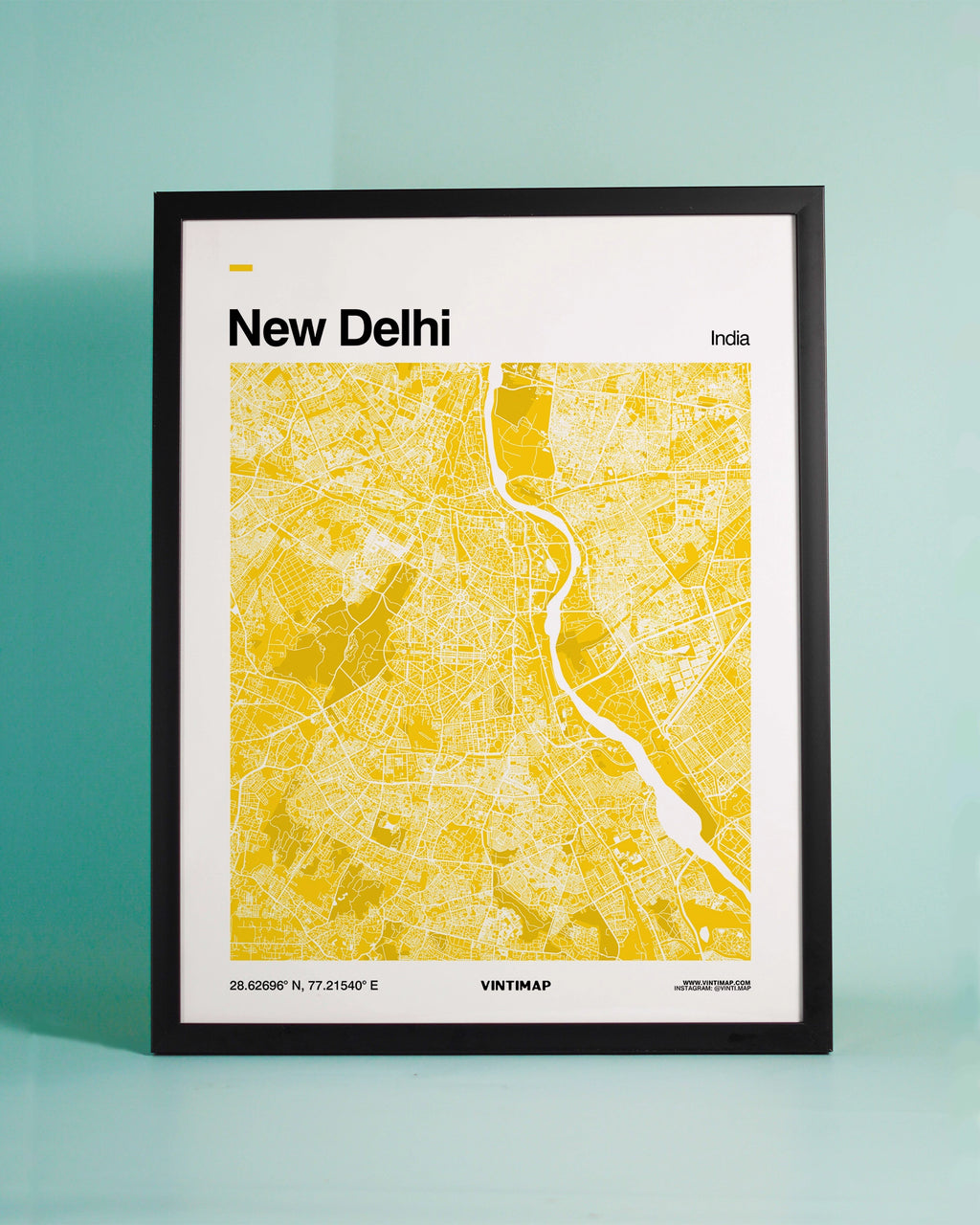 Minimalist Delhi map