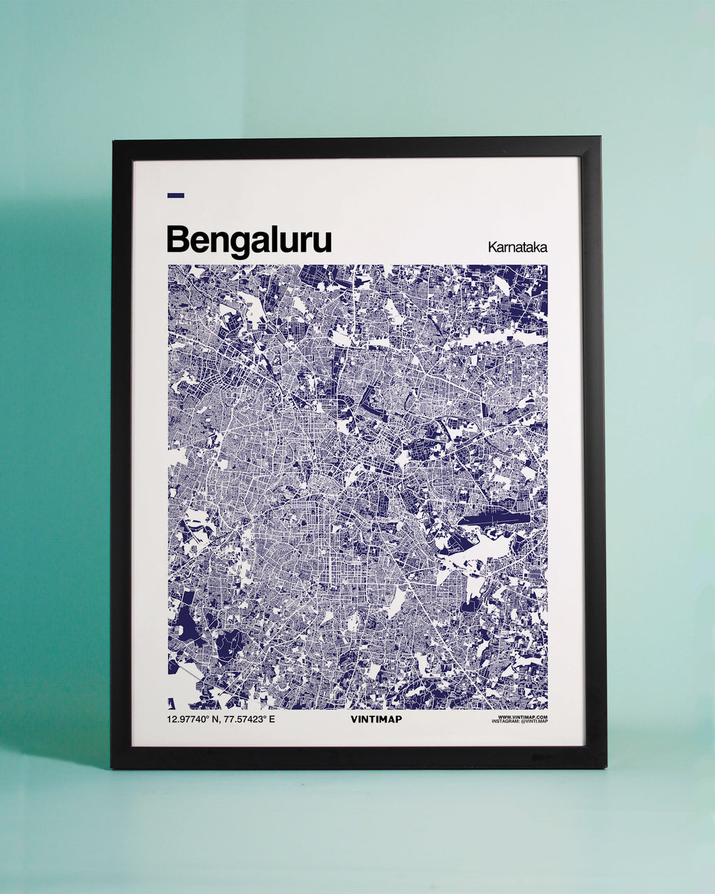 Minimalist Bengaluru map