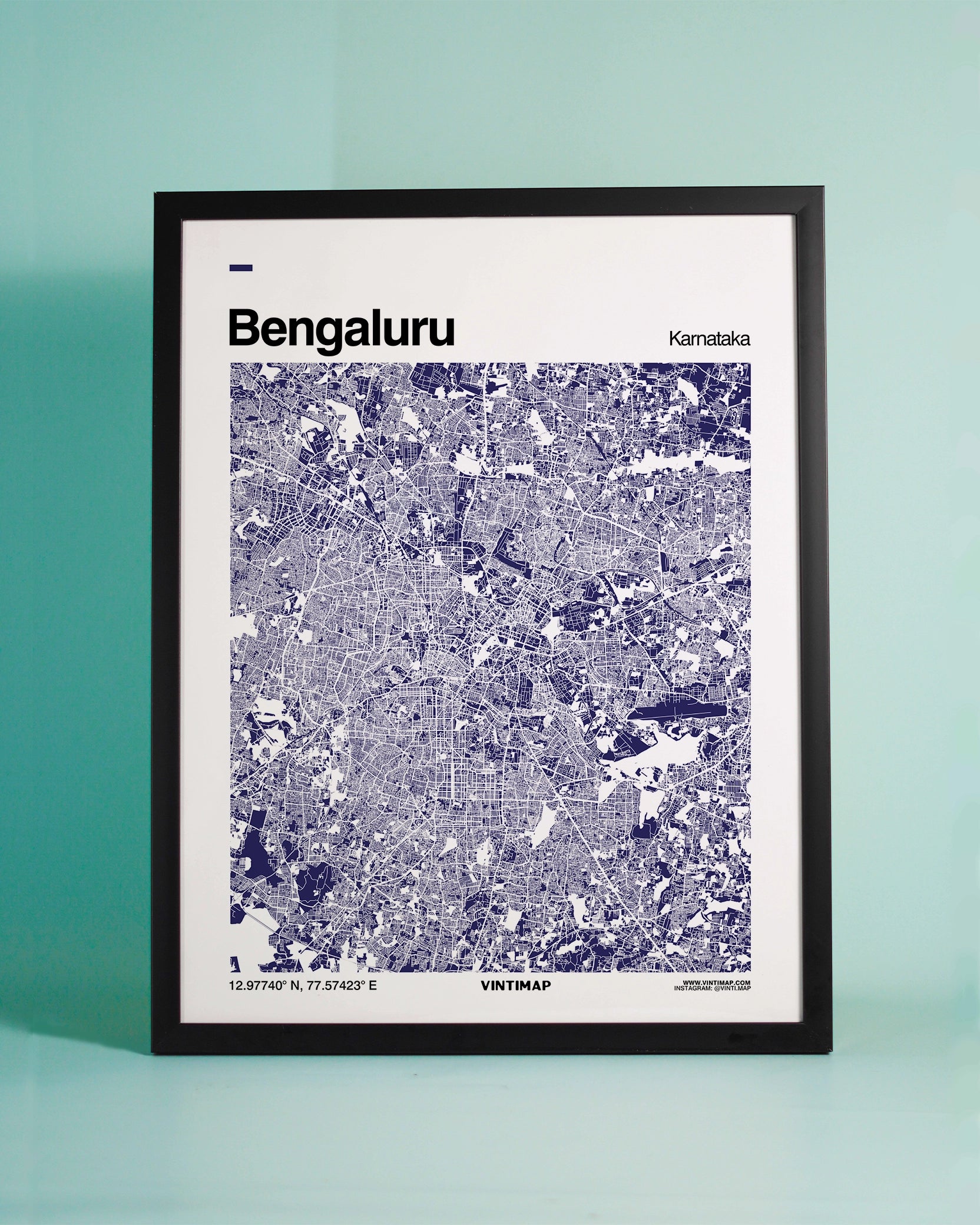 Minimalist Bengaluru map