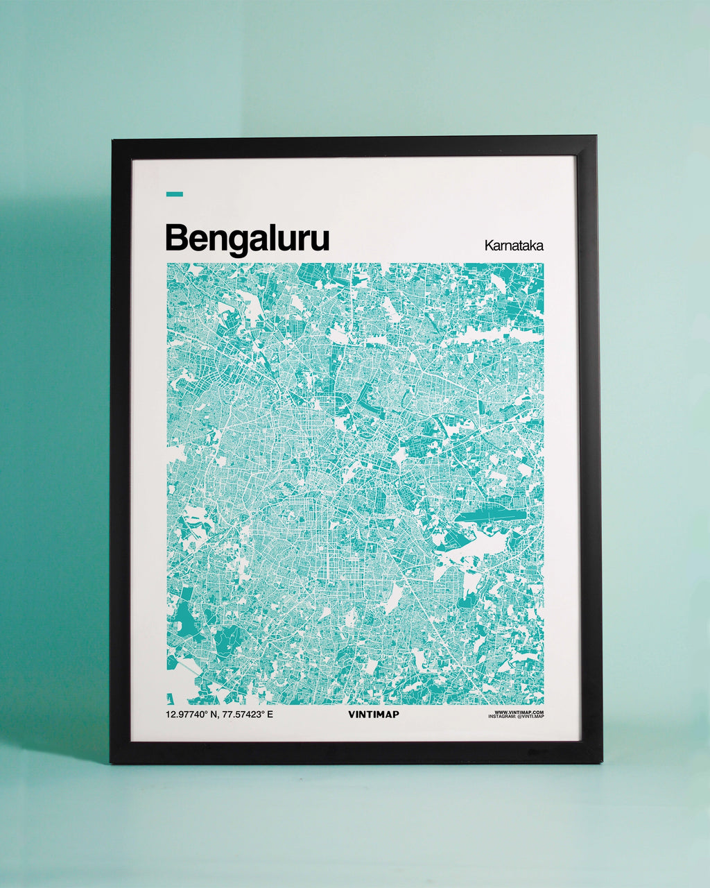 Minimalist Bengaluru map