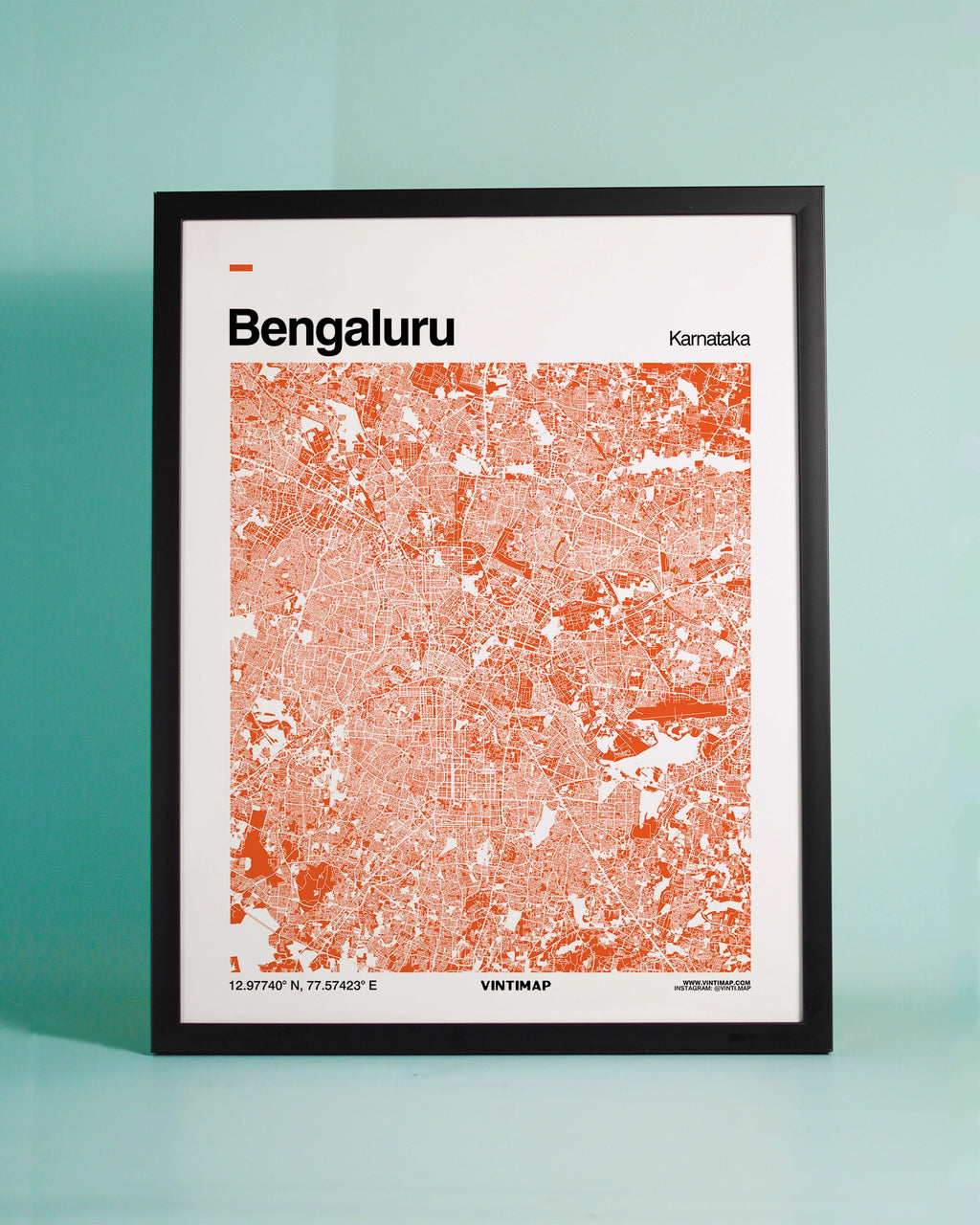 Minimalist Bengaluru map