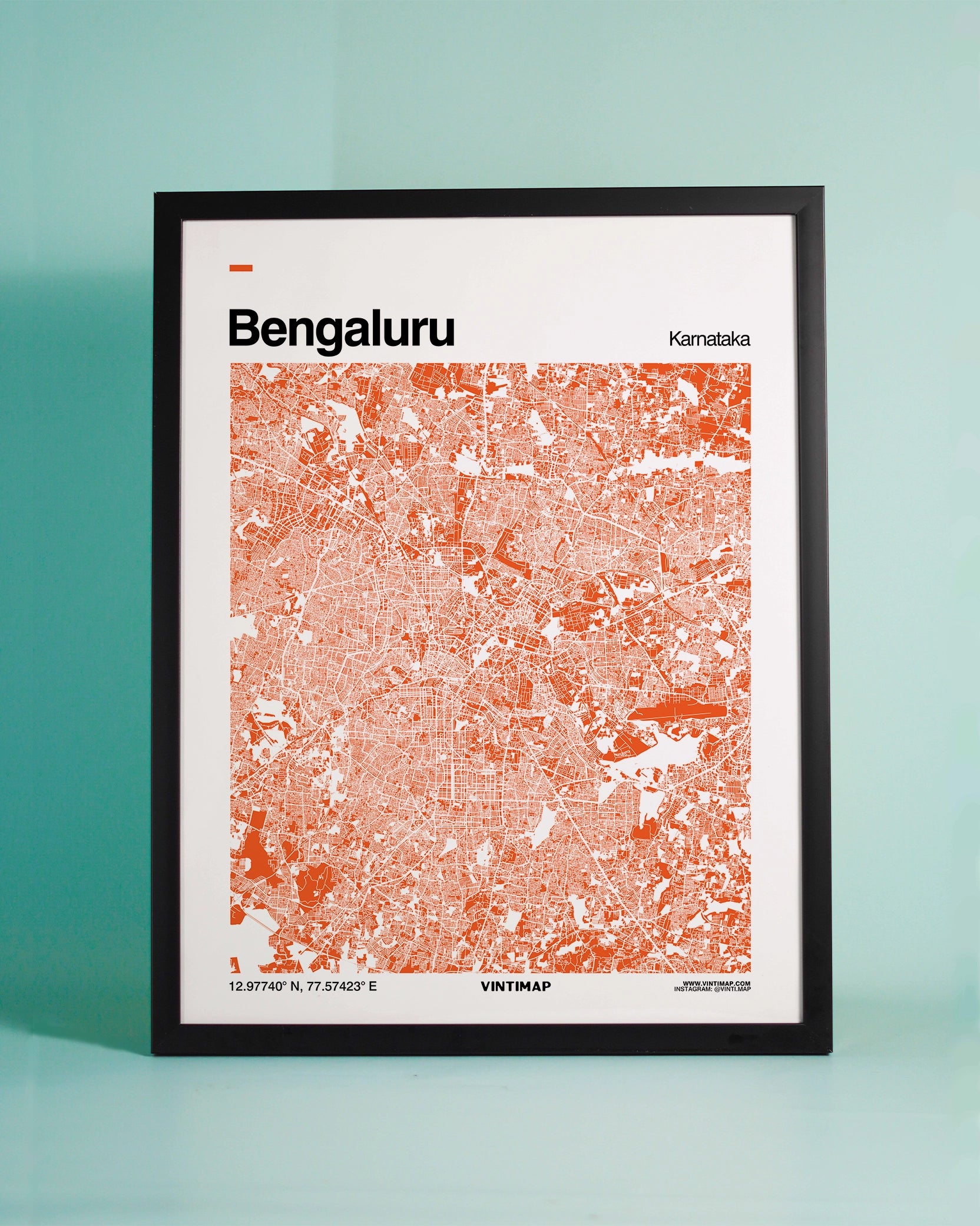 Minimalist Bengaluru map