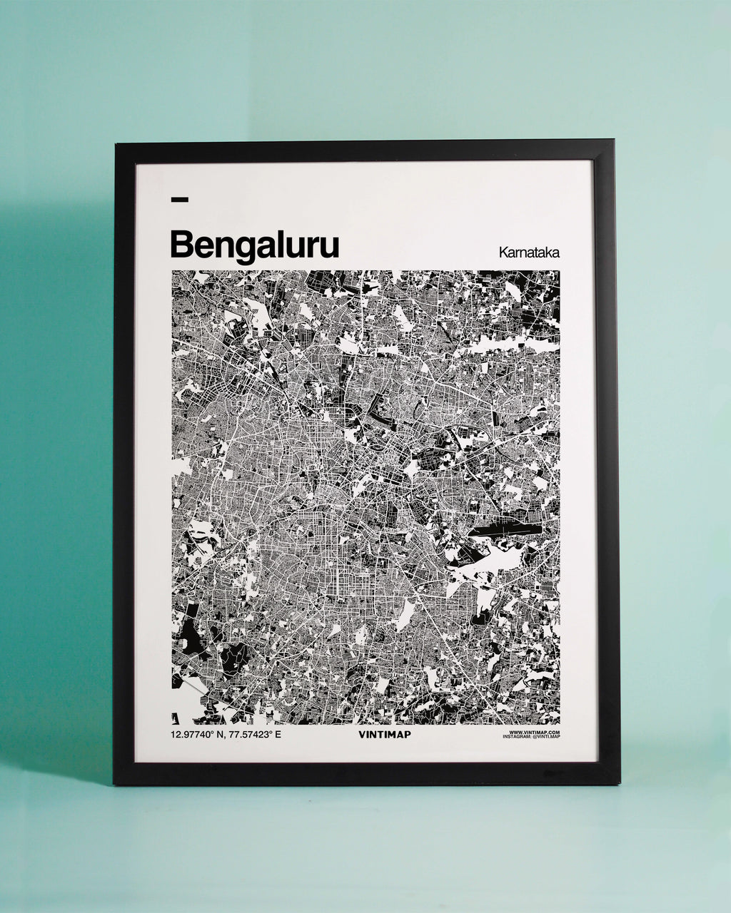 Minimalist Bengaluru map