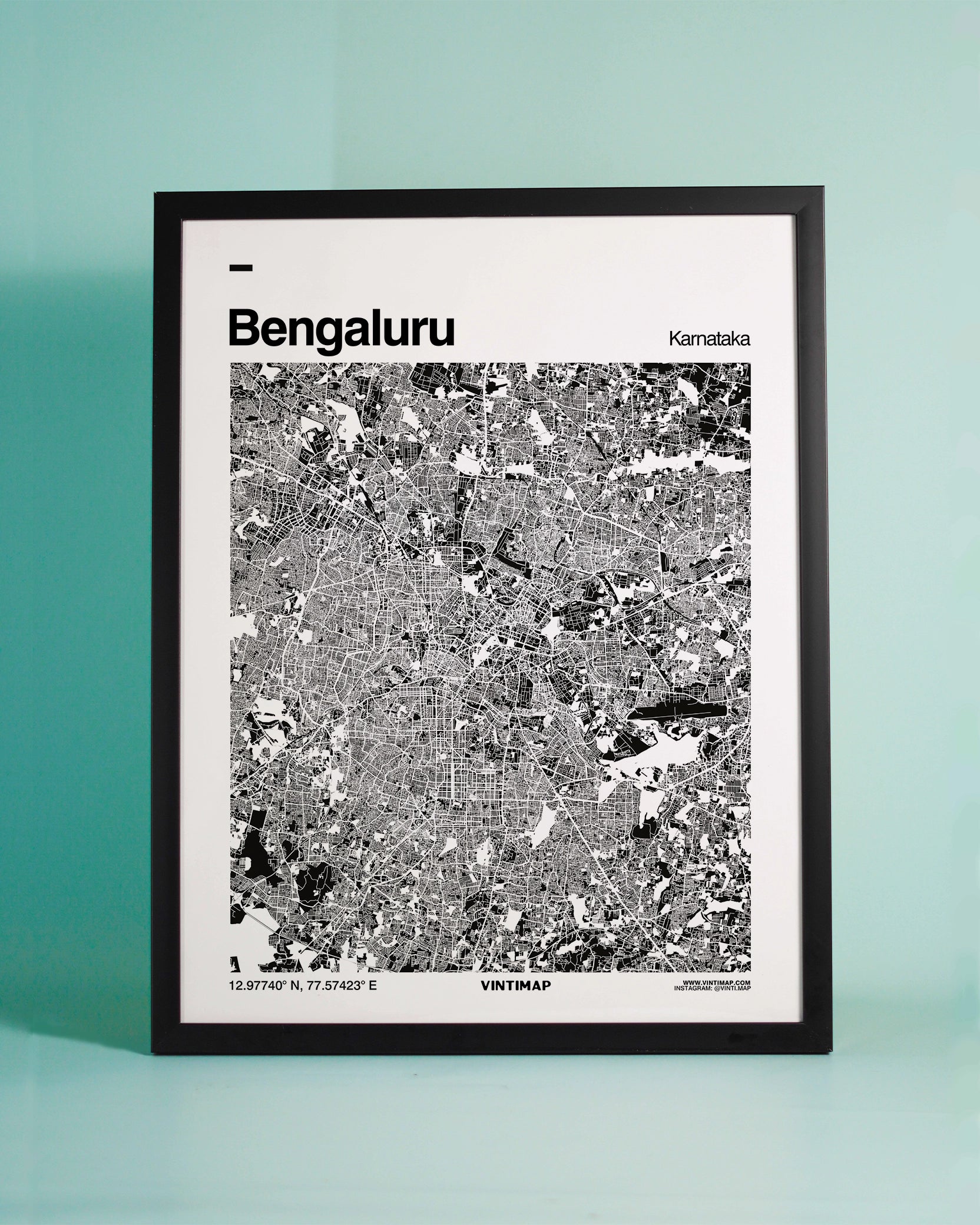 Minimalist Bengaluru map