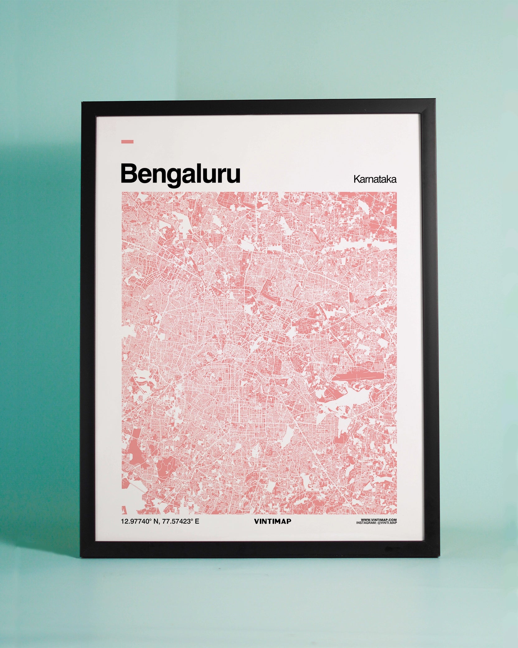 Minimalist Bengaluru map