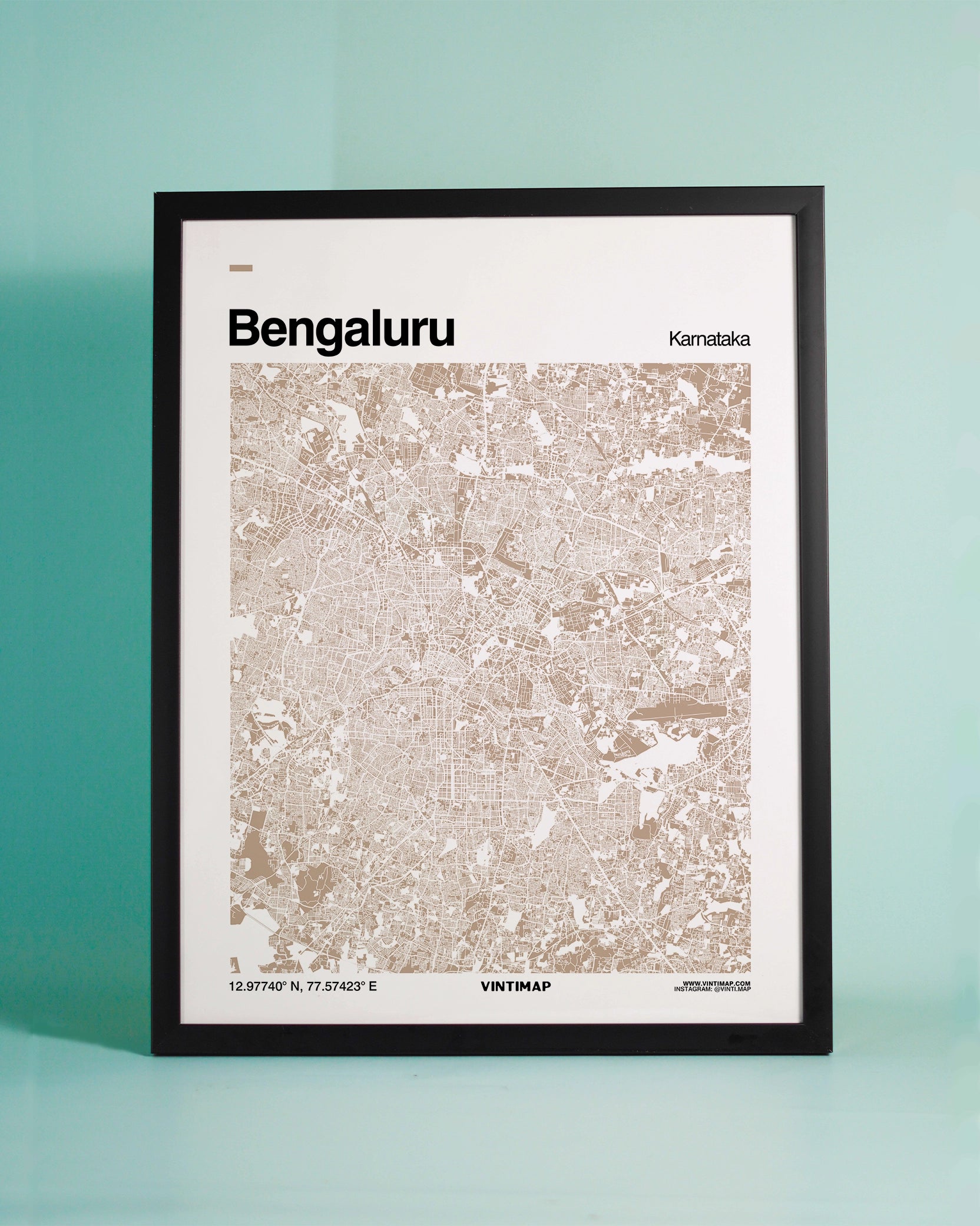Minimalist Bengaluru map