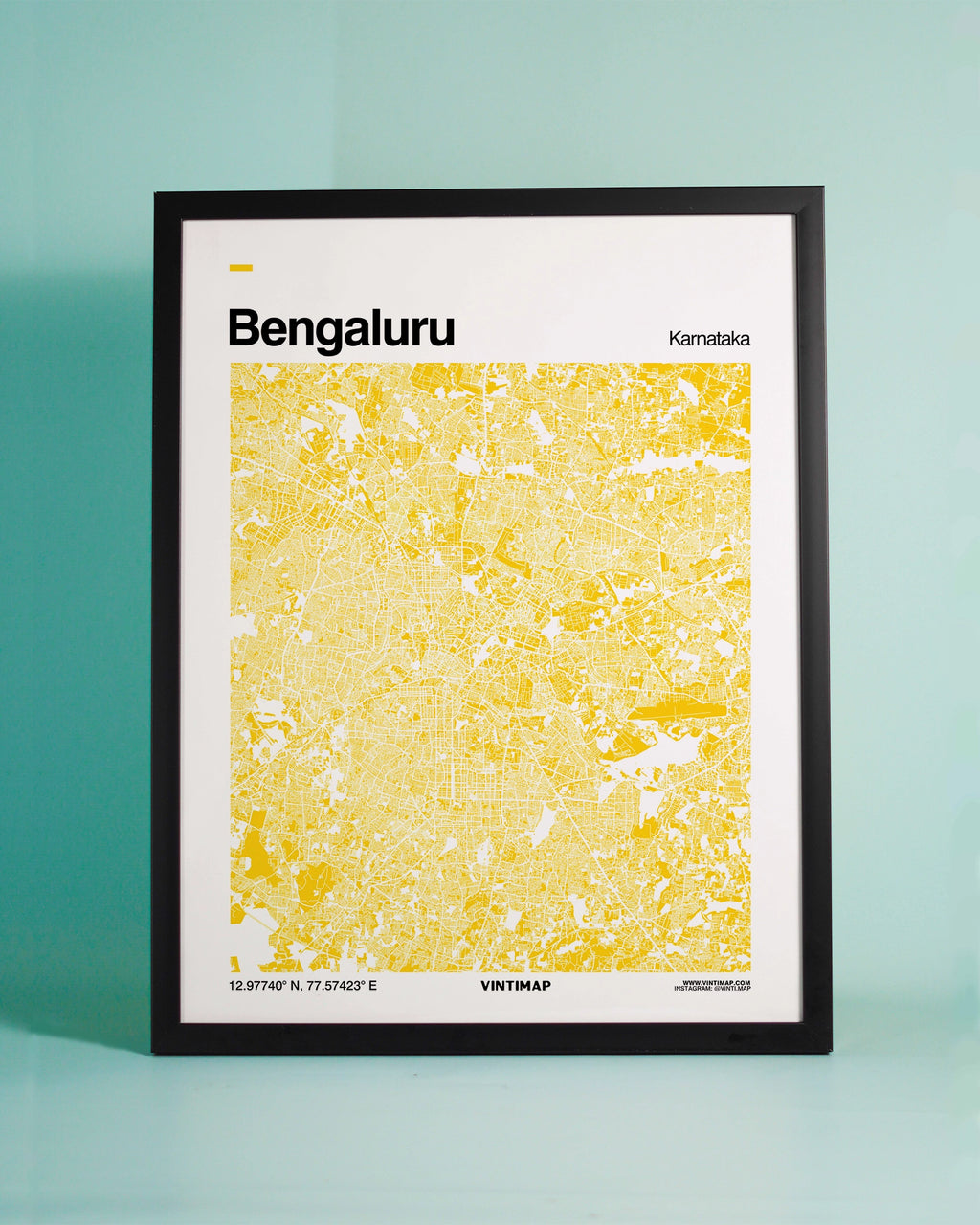 Minimalist Bengaluru map