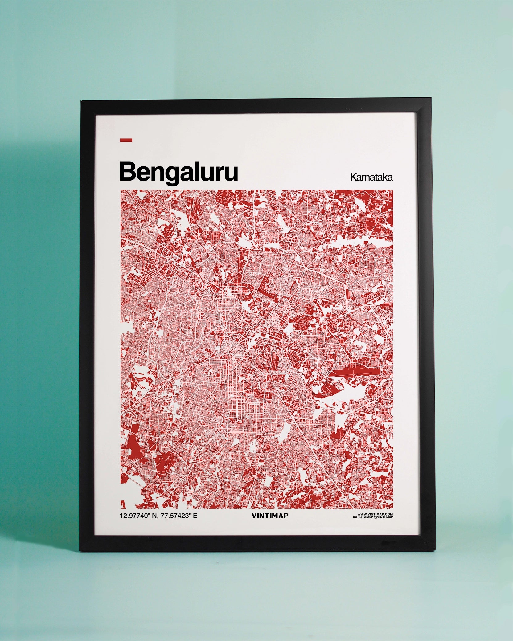 Minimalist Bengaluru map