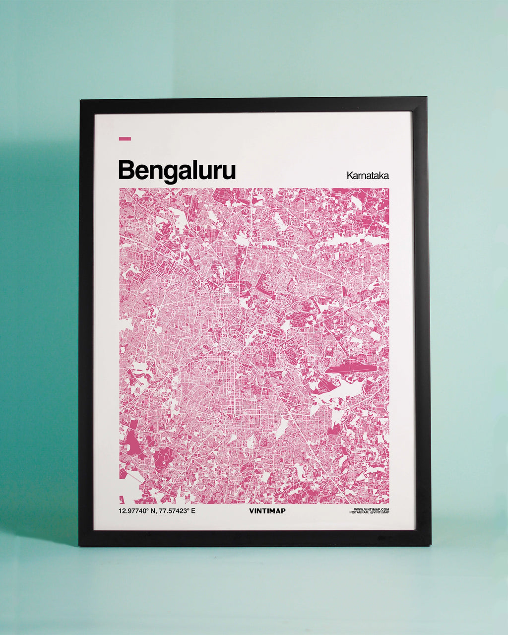 Minimalist Bengaluru map