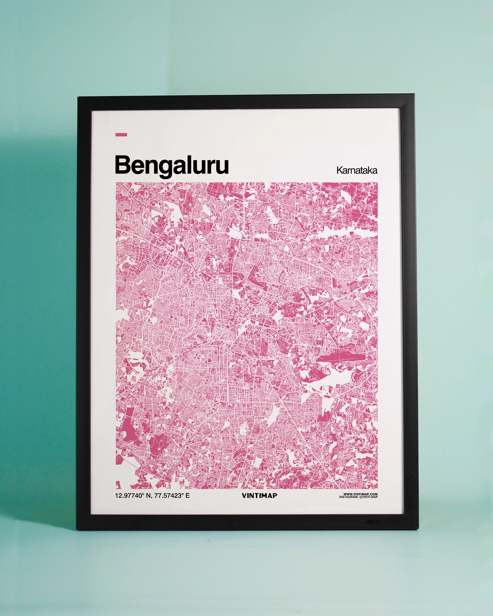 Minimalist Bengaluru map
