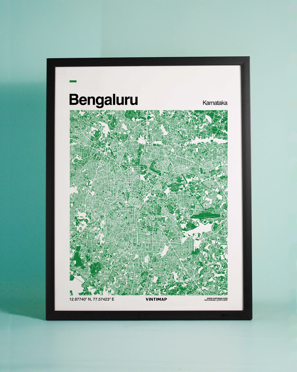 Minimalist Bengaluru map