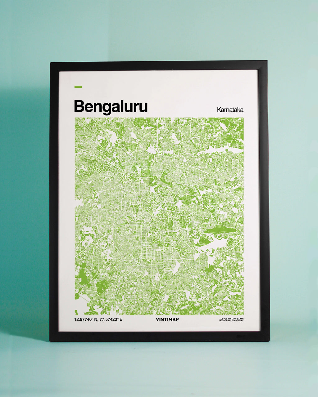 Minimalist Bengaluru map