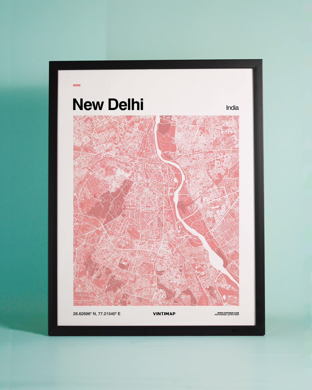 Minimalist Delhi map