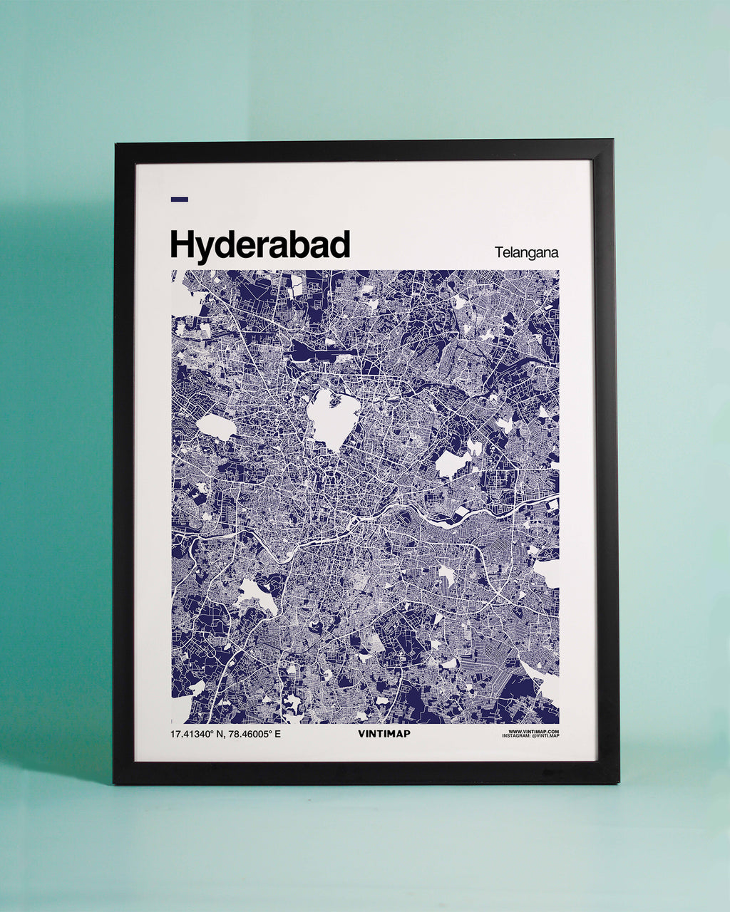Minimalist Hyderabad map
