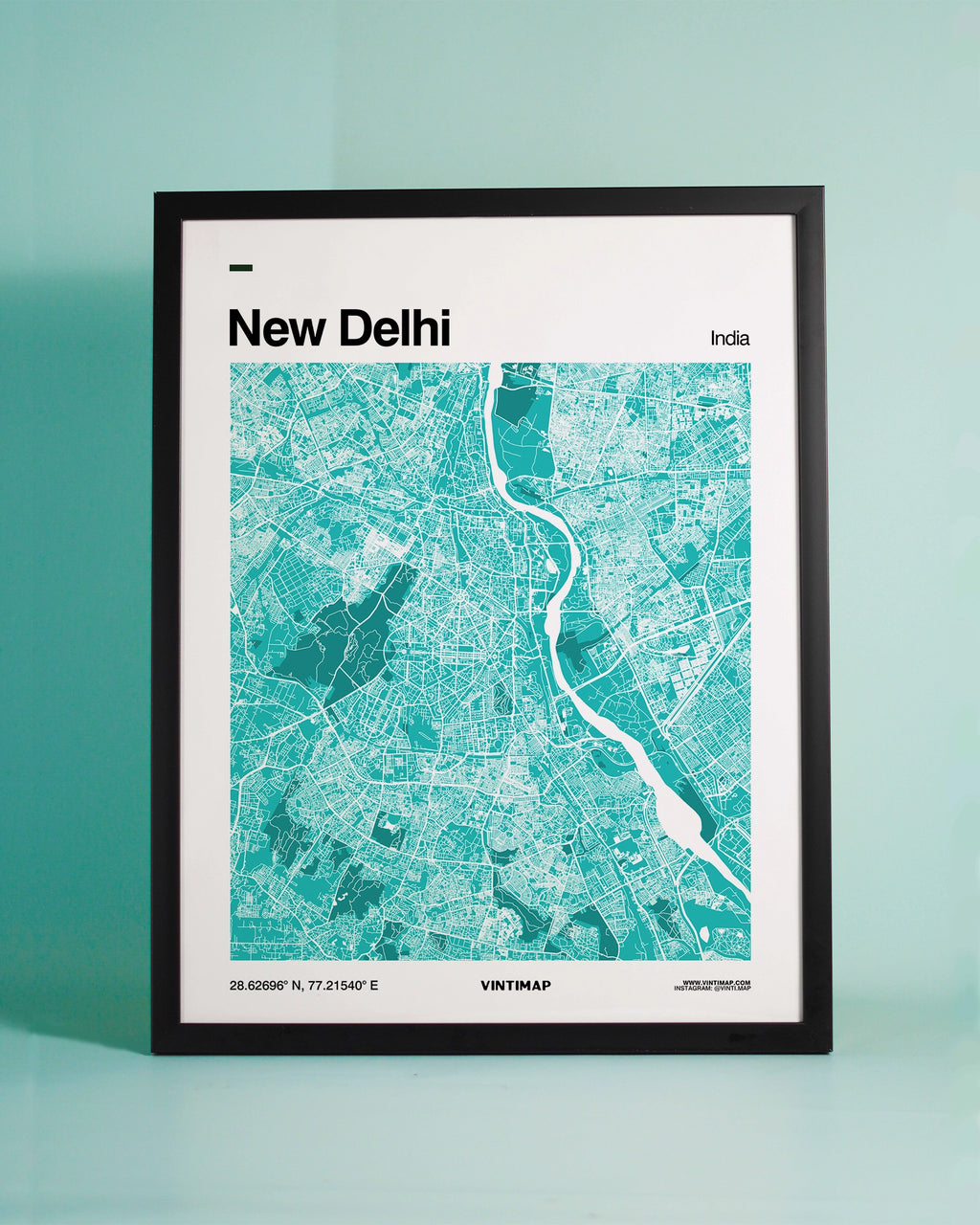 Minimalist Delhi map