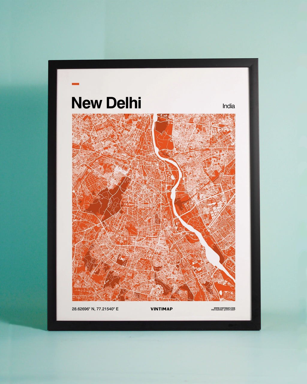 Minimalist Delhi map