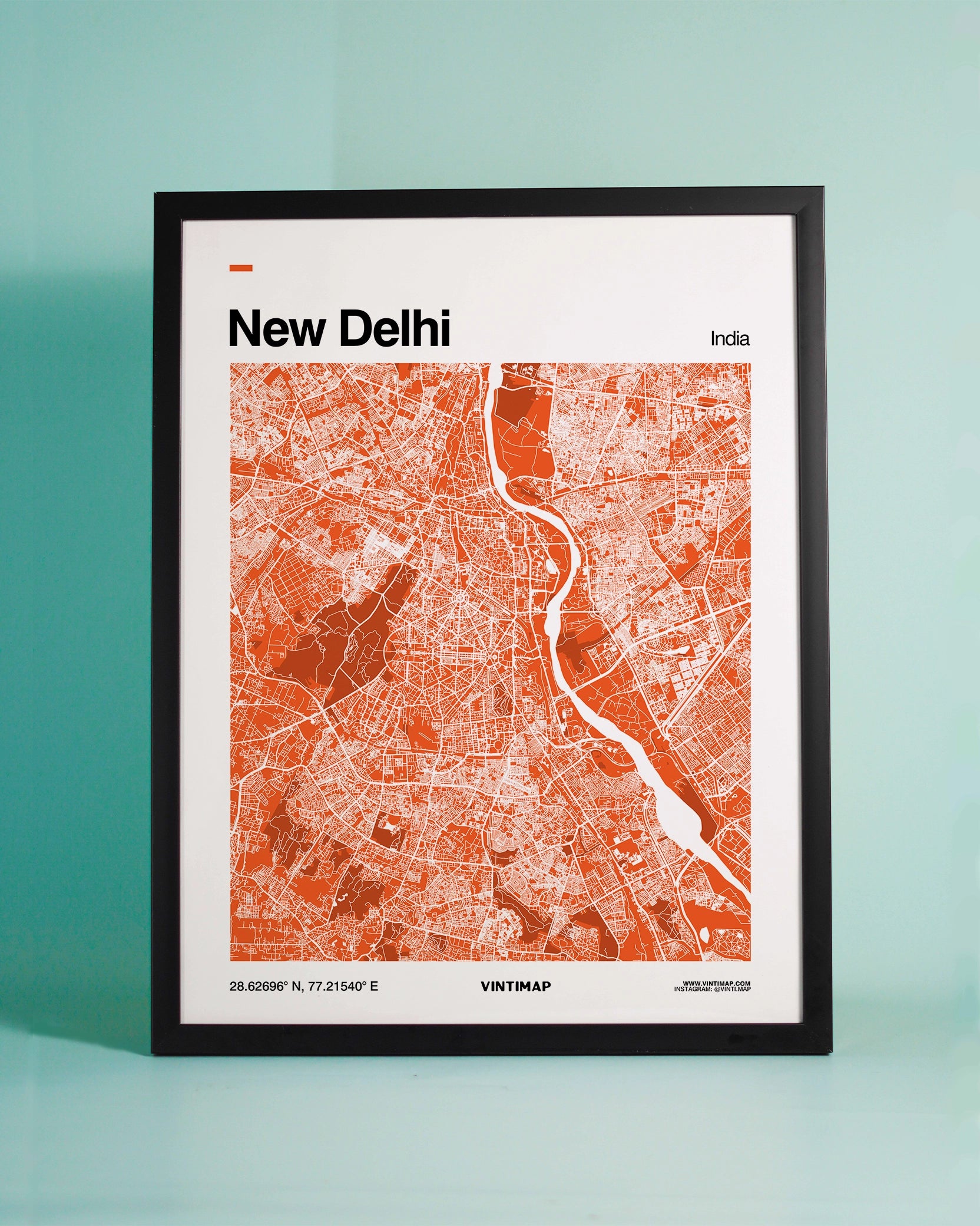 Minimalist Delhi map