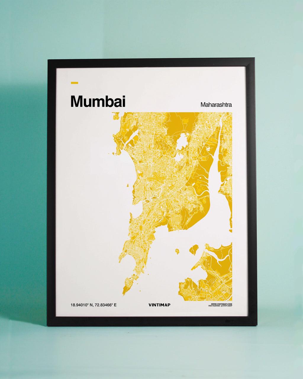 Minimalist Mumbai map