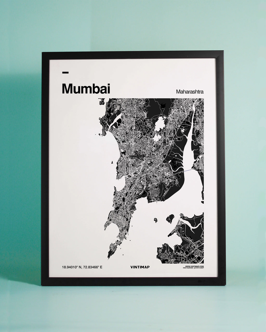 Minimalist Mumbai map