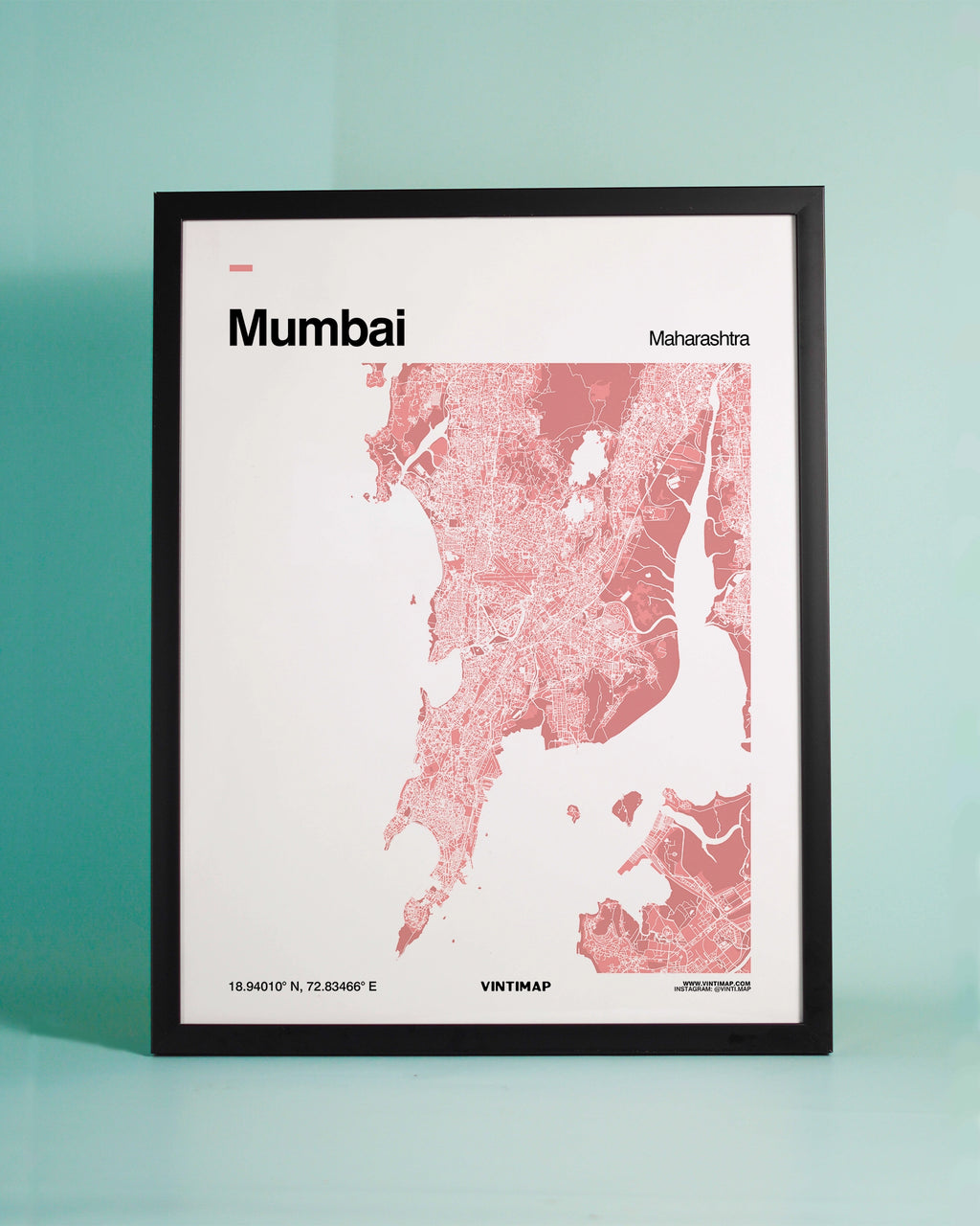 Minimalist Mumbai map