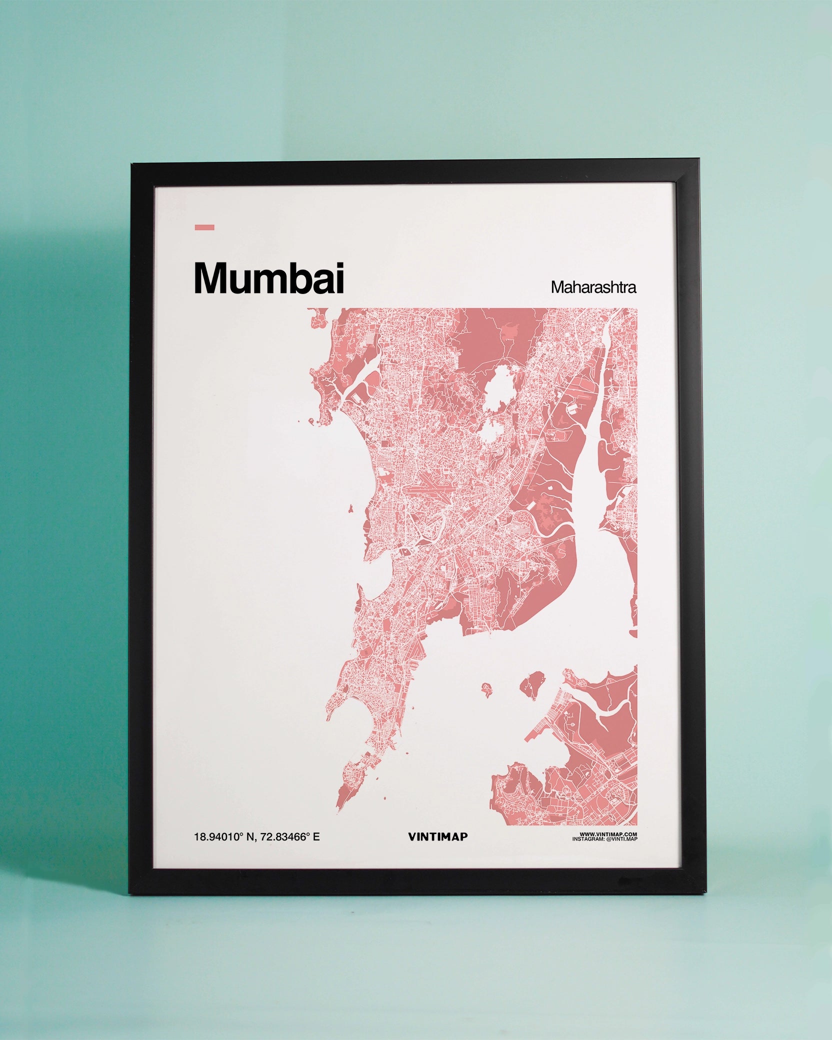 Minimalist Mumbai map