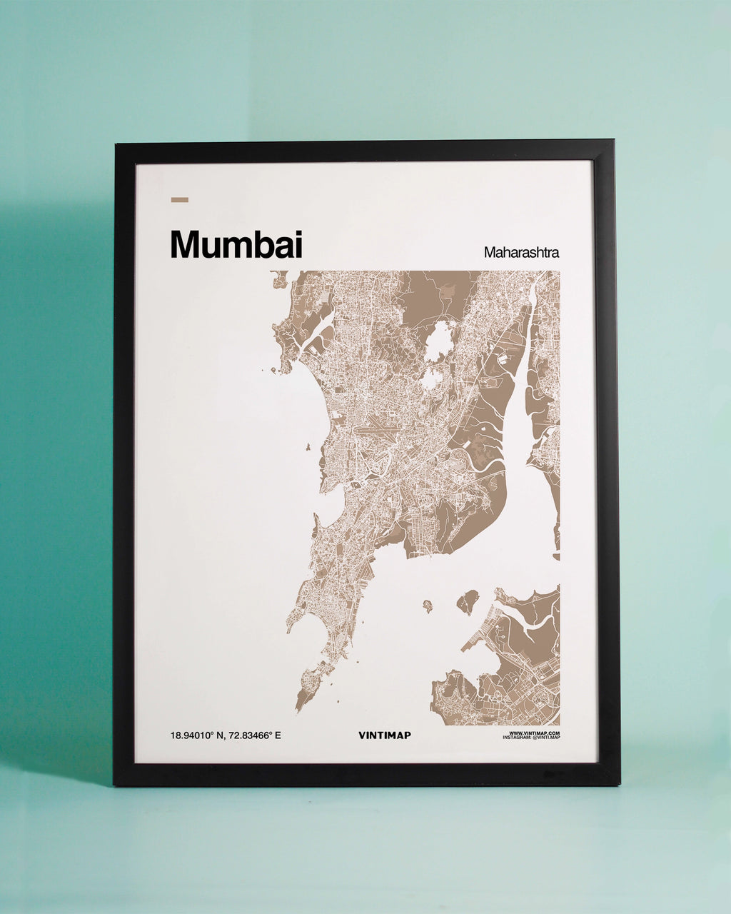 Minimalist Mumbai map